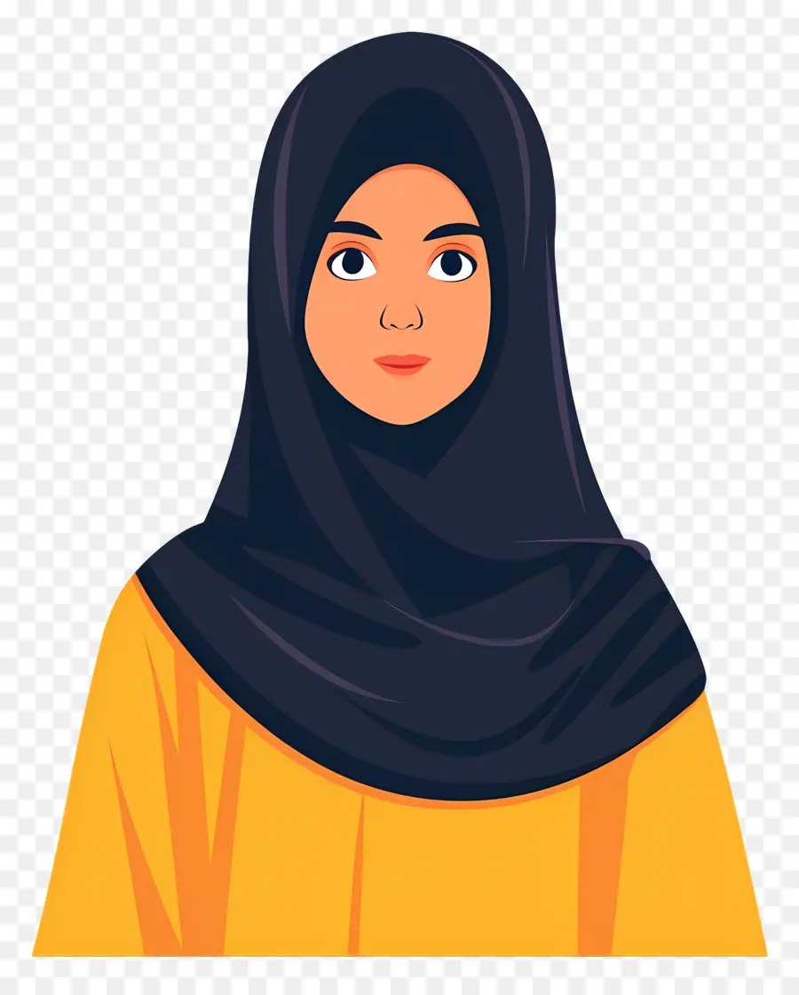 Fille De Dessin Animé Hijab，Femme PNG