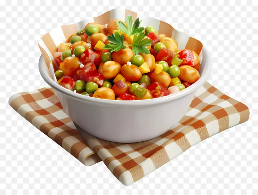 Bol De Chaat Chana，Salade De Légumes Colorée PNG