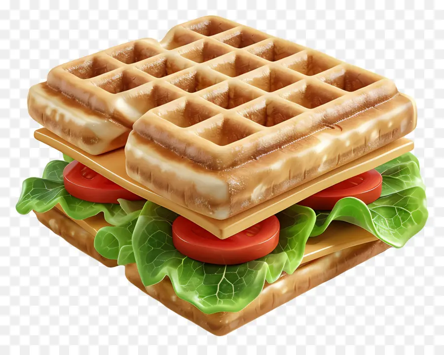 Sandwich Aux Gaufres，Gaufre PNG