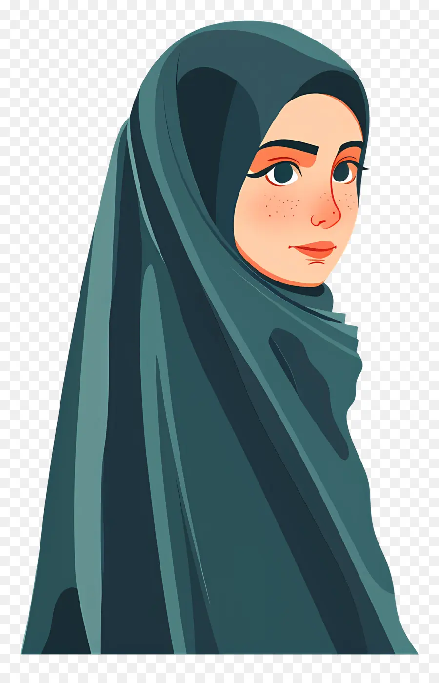 Fille De Dessin Animé Hijab，Femme En Hijab PNG