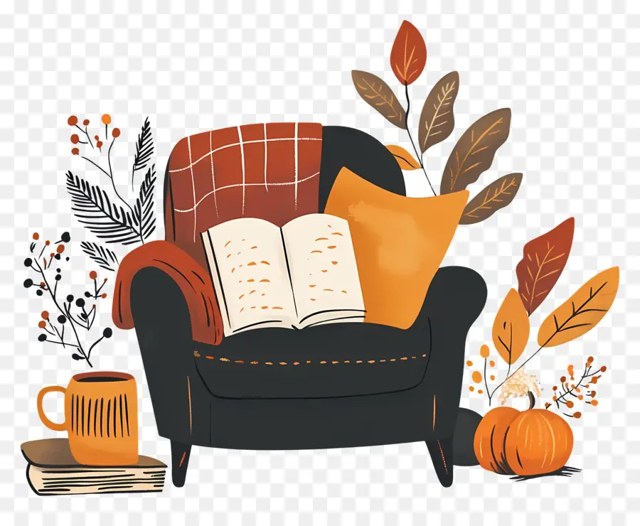 Automne Douillet，Chaise Confortable PNG