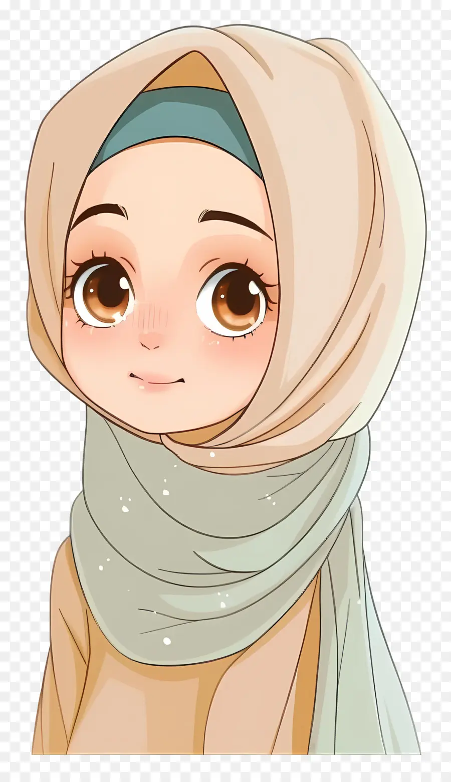 Fille De Dessin Animé Hijab，Fille En Hijab PNG