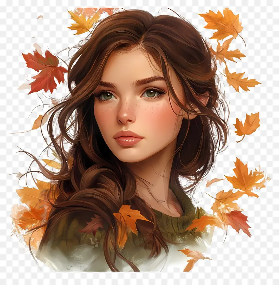 Fille D'automne，Femme D'automne PNG