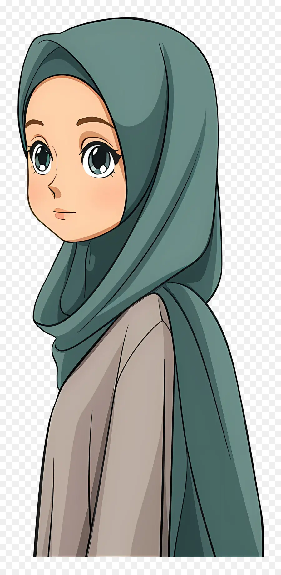 Fille De Dessin Animé Hijab，Fille En Hijab PNG