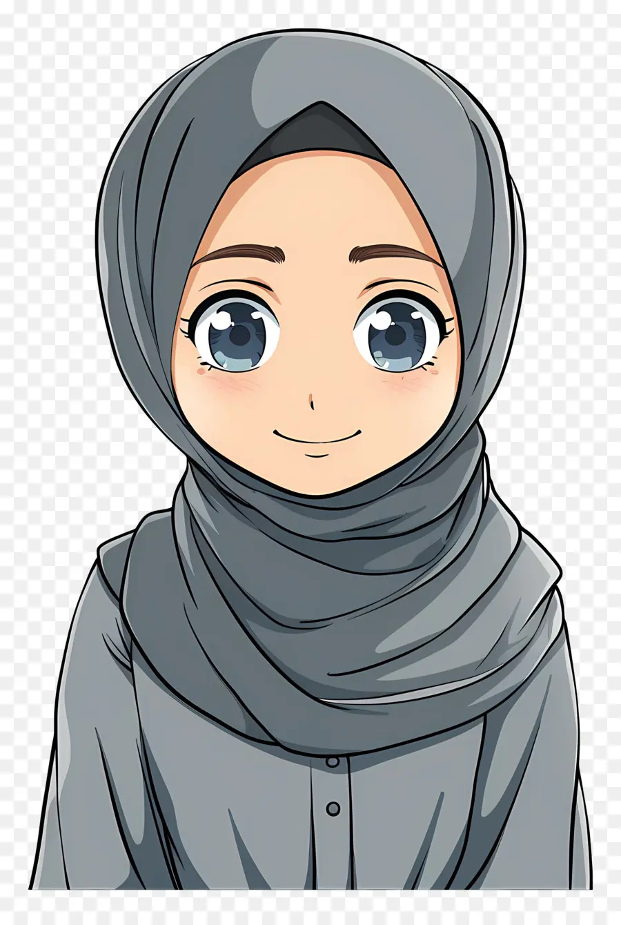 Fille De Dessin Animé Hijab，Fille En Hijab PNG