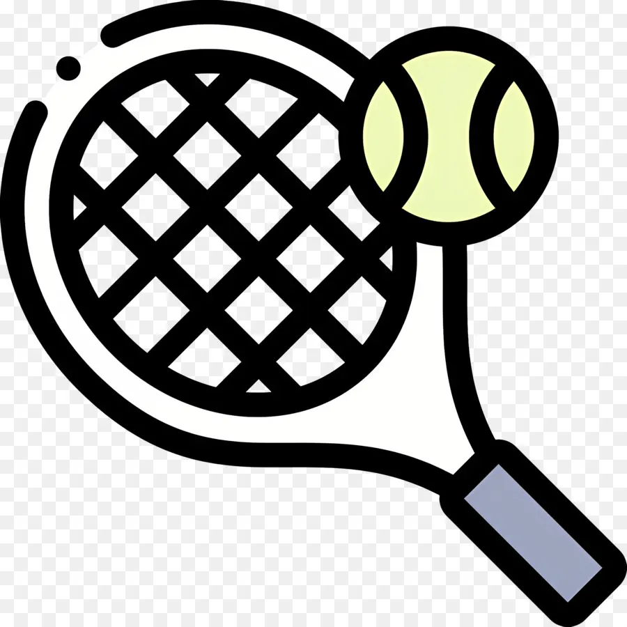 Raquette De Tennis，Raquette Et Balle De Tennis PNG