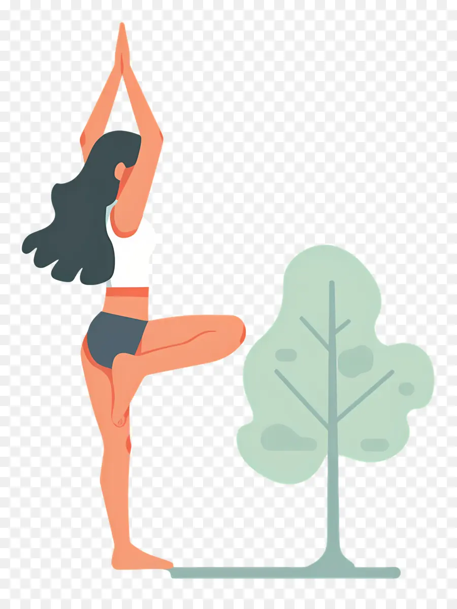 Fille Faisant Du Yoga，Pose De Yoga PNG