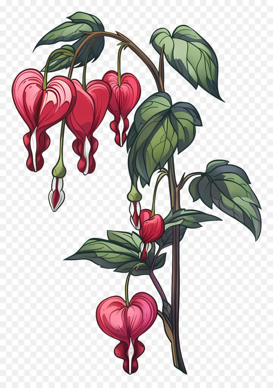 Fleurs De Coeur Saignant，Plante à Cœur Saignant PNG