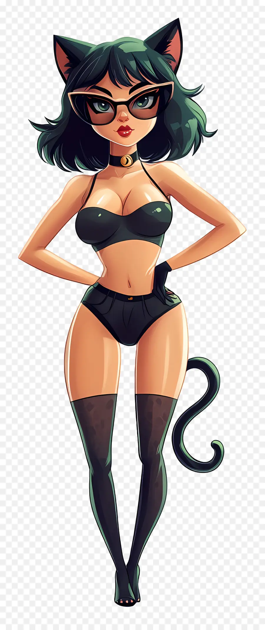 Fille Chat，Catwoman PNG