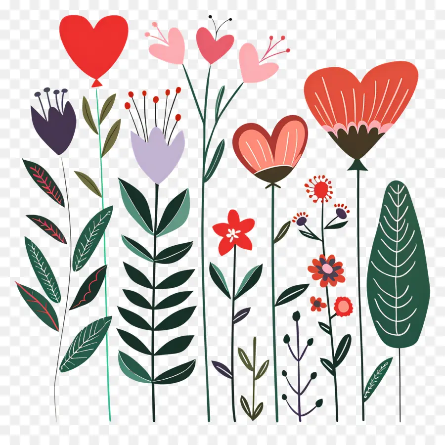 Fleurs Et Plantes，Fleurs De Griffonnage PNG