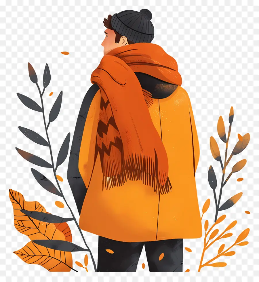 Homme Hiver，Personne En Vêtements D'automne PNG