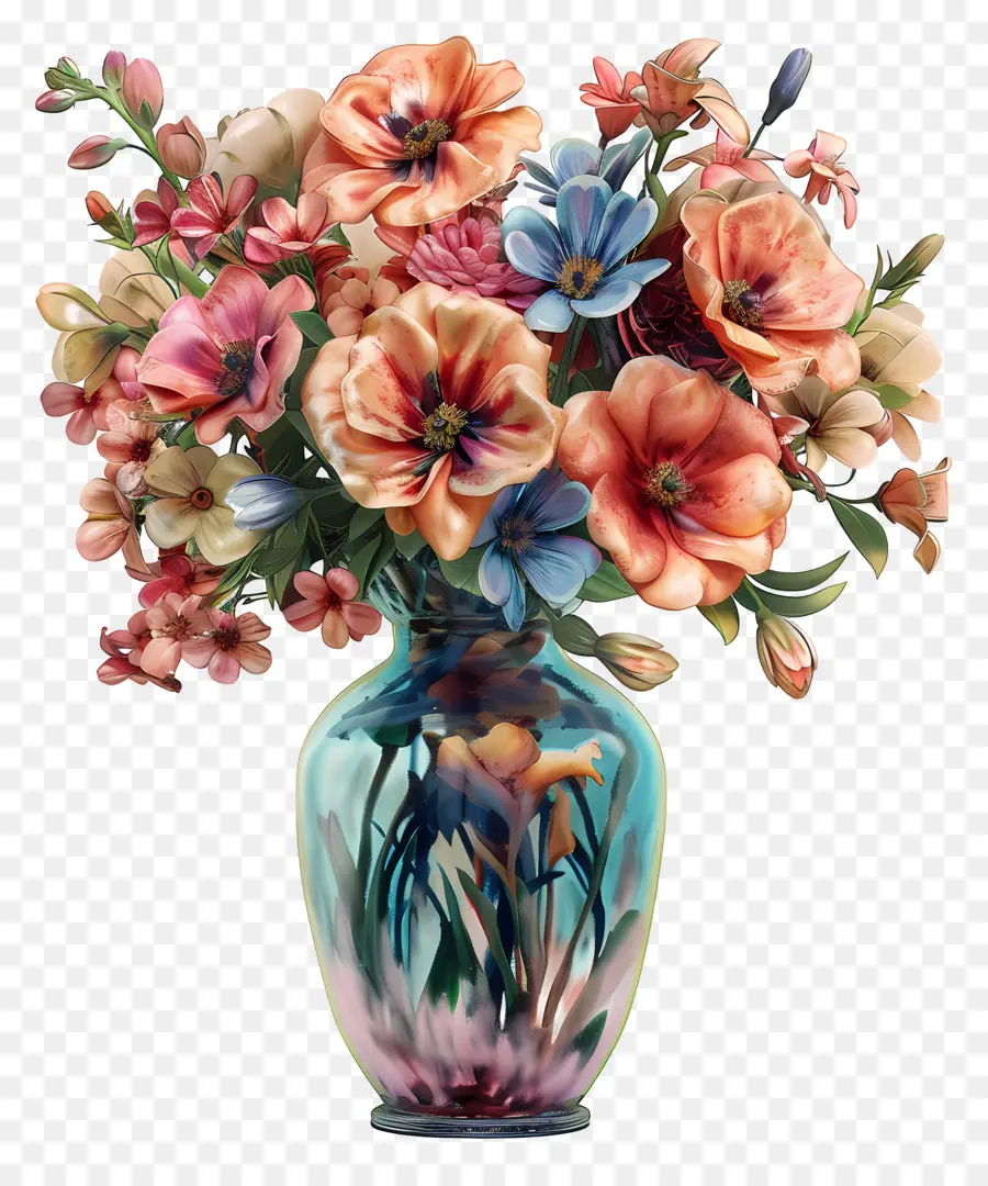 Fleurs Dans Un Vase，Vase à Fleurs PNG