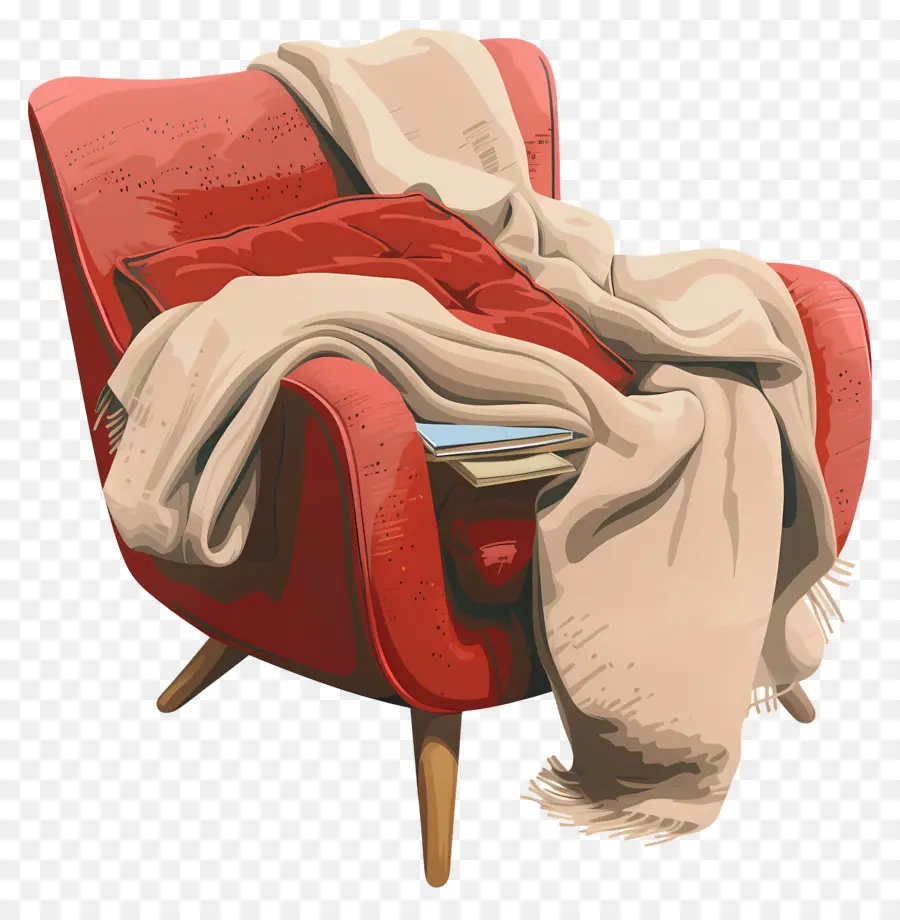 Fauteuil Douillet，Fauteuil Rouge PNG