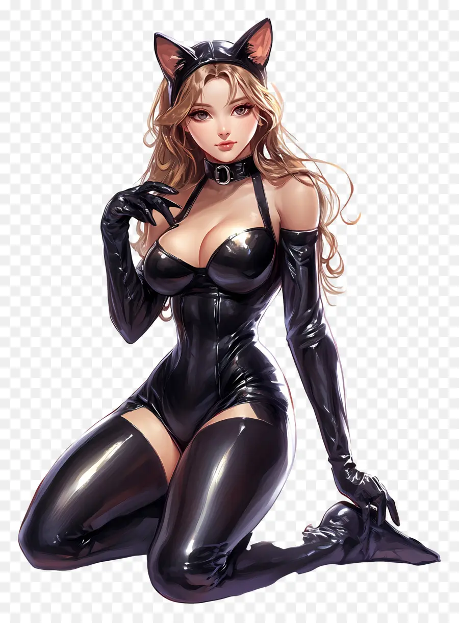 Fille Chat，Catwoman PNG