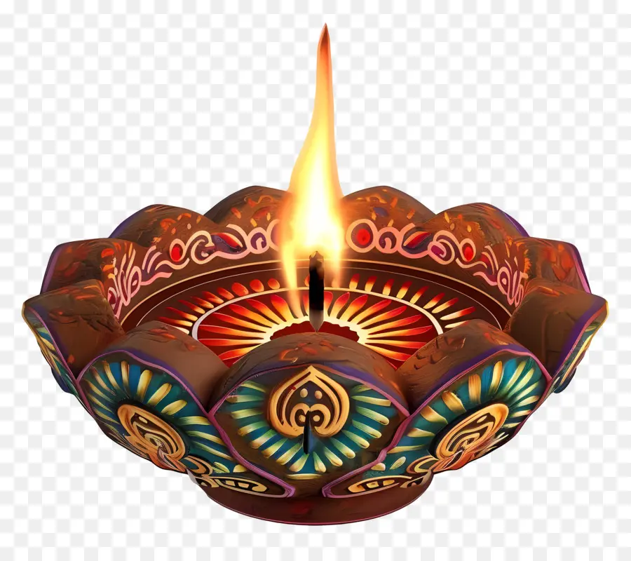 Diwali Diya，Lampe Décorative PNG