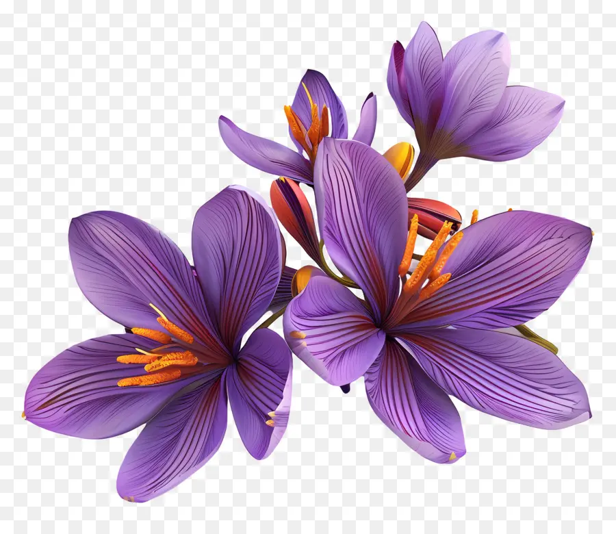 Fleurs De Safran，Fleur Violette PNG