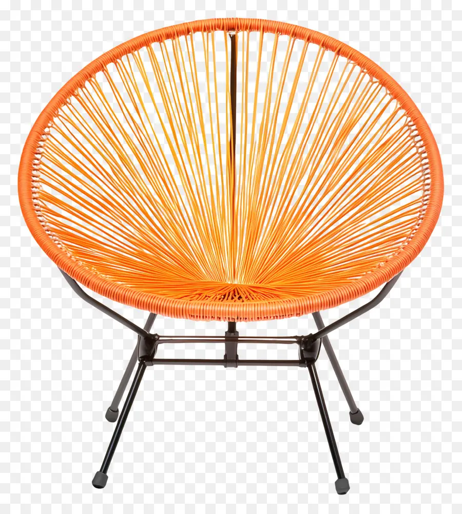 Chaise Acapulco，Chaise Orange PNG