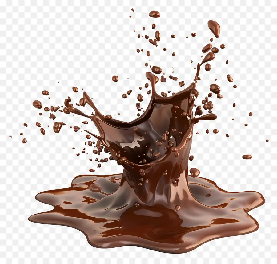 Éclaboussure De Chocolat，Vague PNG