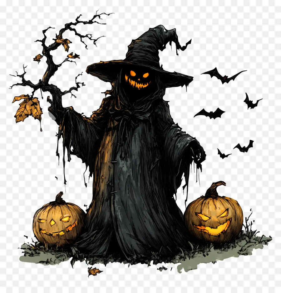 Samhain，Épouvantail Effrayant PNG