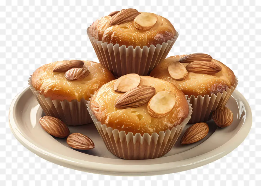 Muffins Aux Amandes，Cuit PNG