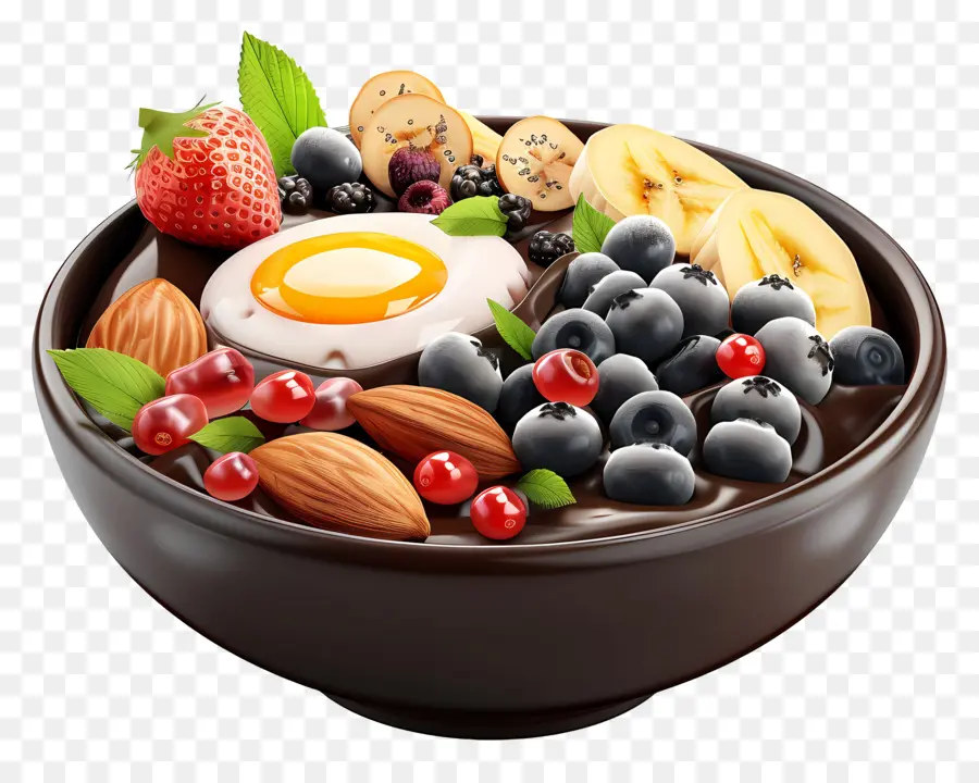 Bol De Petit Déjeuner，Bol De Fruits PNG