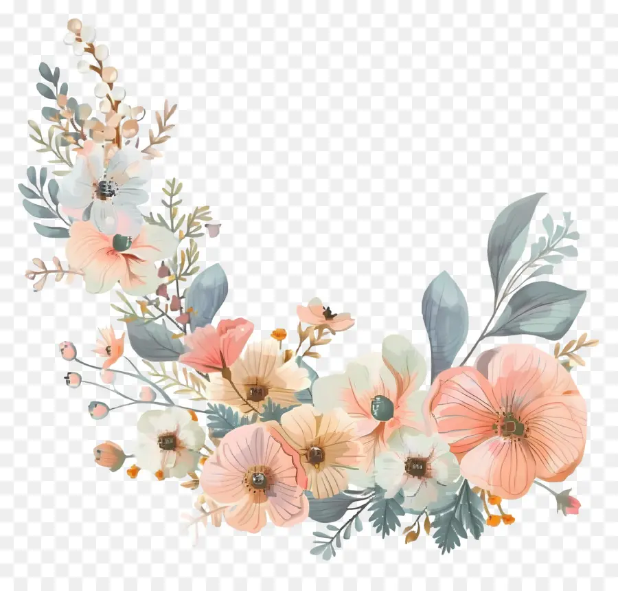 Fleurs Pastel，Fleurs PNG