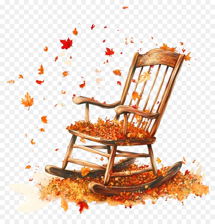 Fauteuil à Bascule，Feuilles PNG