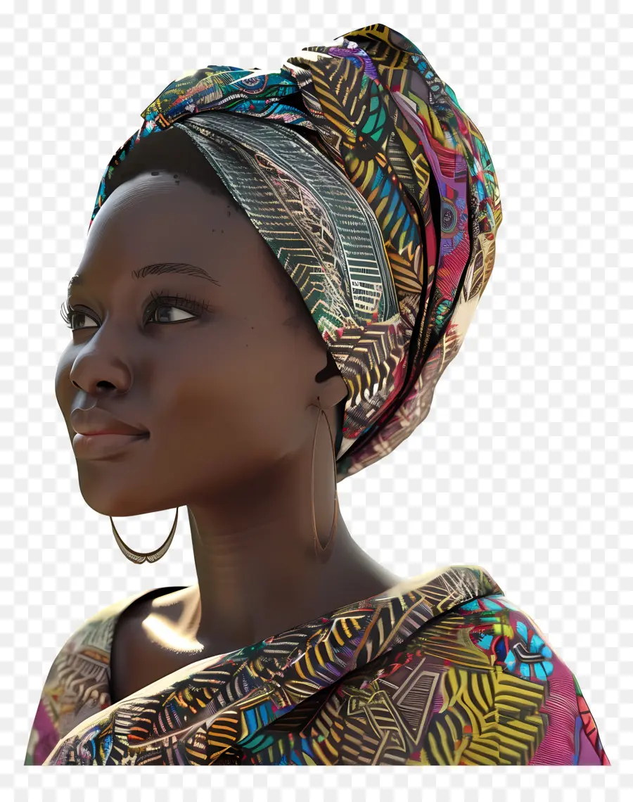 Femme Africaine，Femme En Tenue Traditionnelle PNG