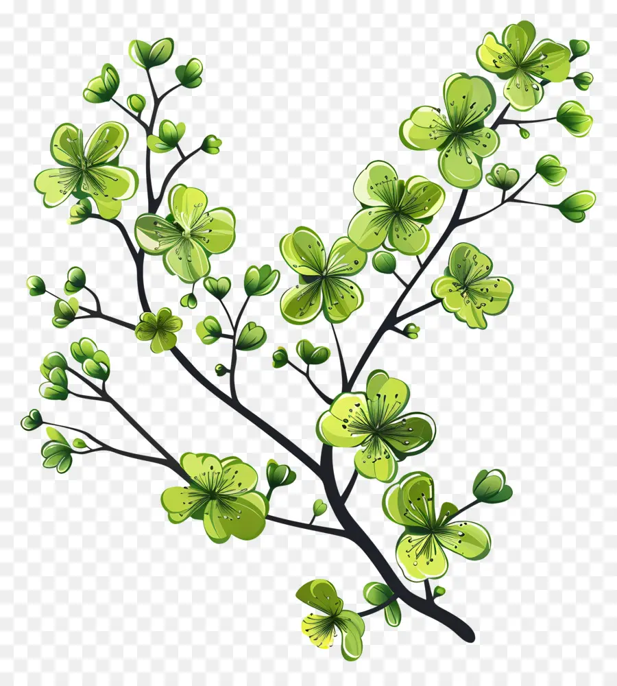 Fleur Verte，Fleurs Vertes PNG