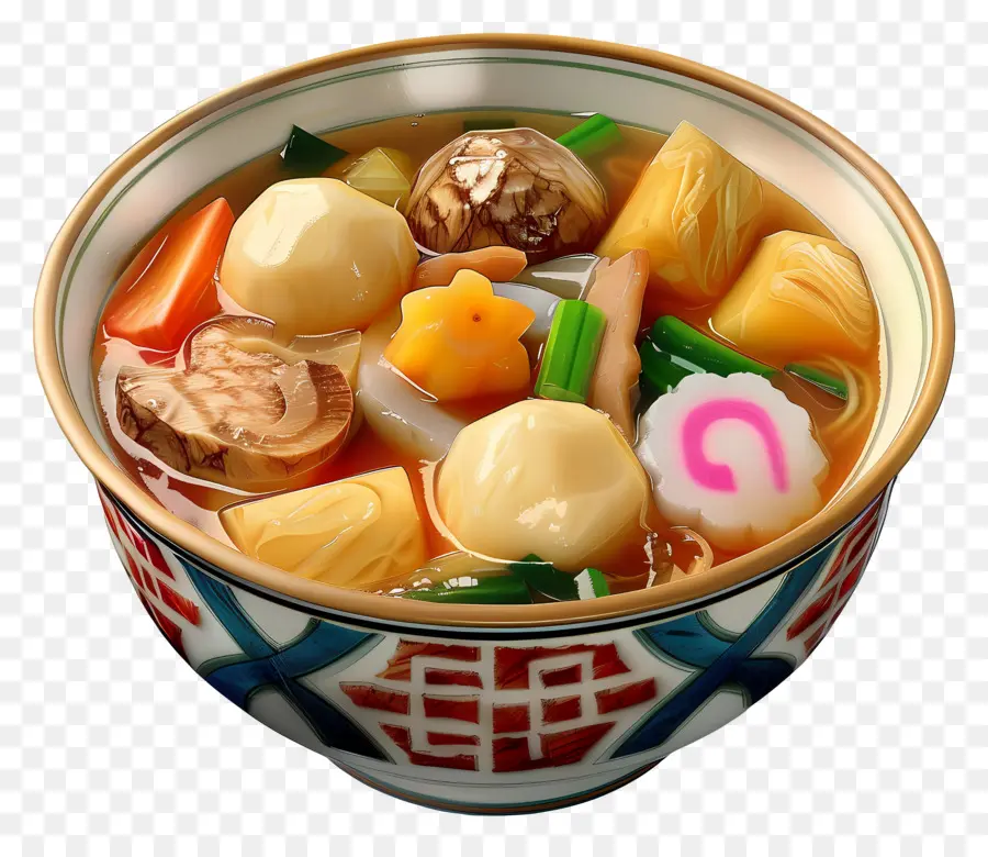 Soupe Oden，Bol De Soupe PNG