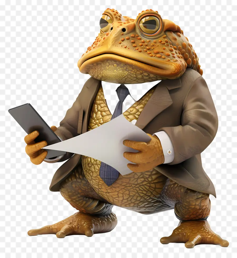 Crapaud De Dessin Animé，Crapaud En Costume PNG