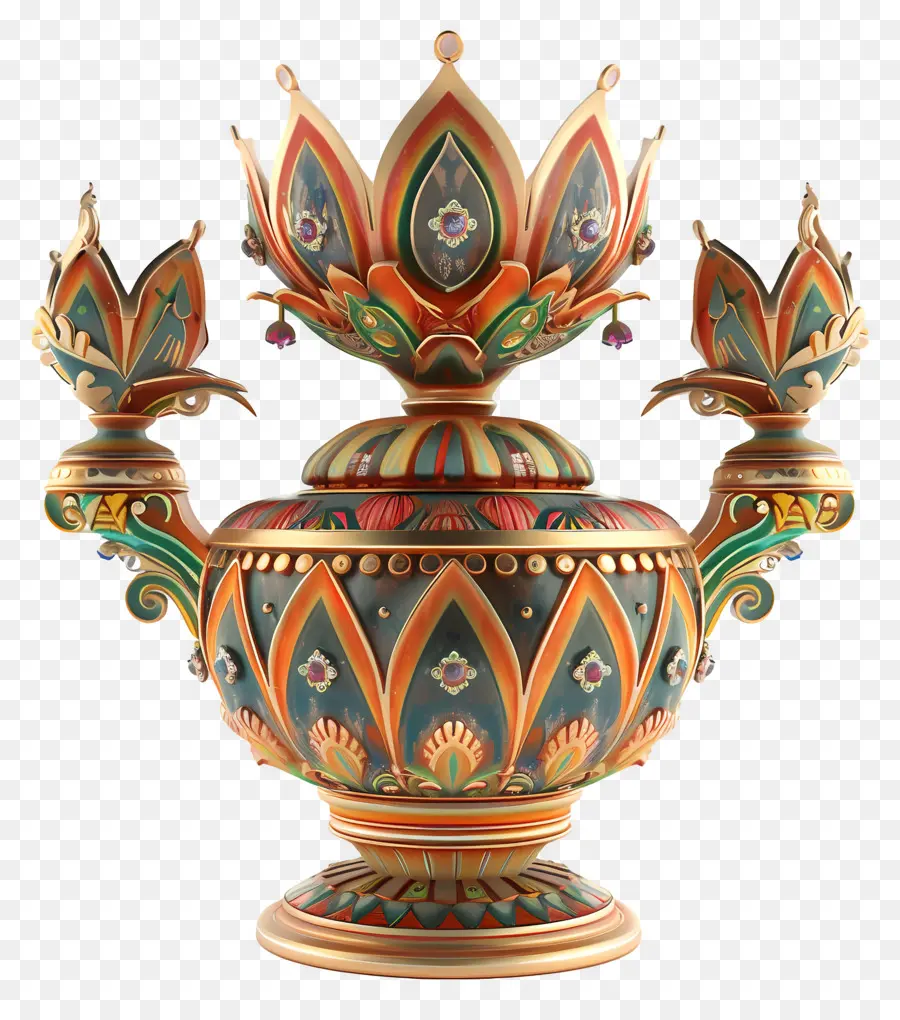 Puja Kalash，Vase Décoratif PNG