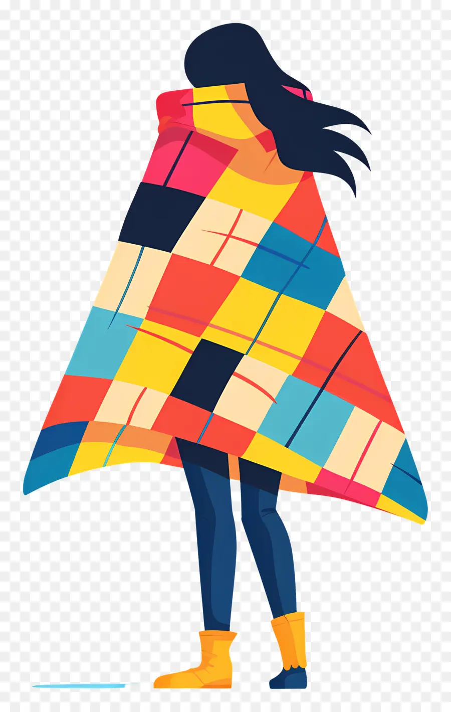 Femme Effrayée，Femme Avec Couverture PNG