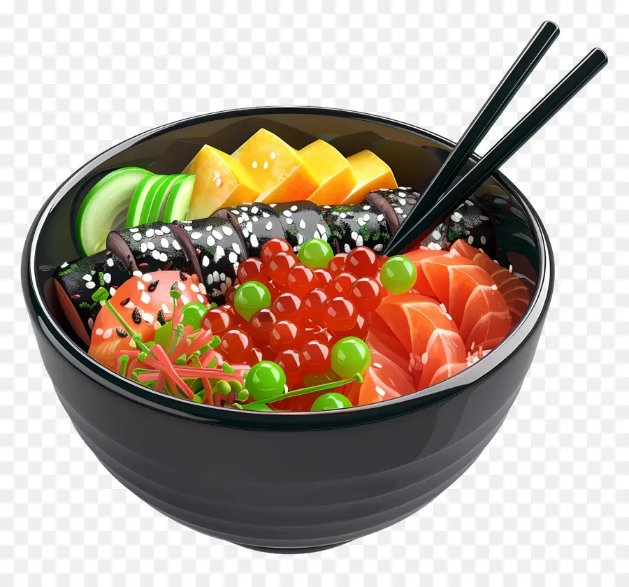 Poké Bol，Bol à Sushis PNG