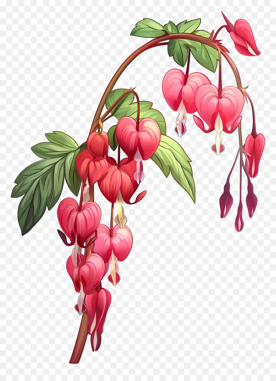 Fleurs De Coeur Saignant，Fleurs PNG