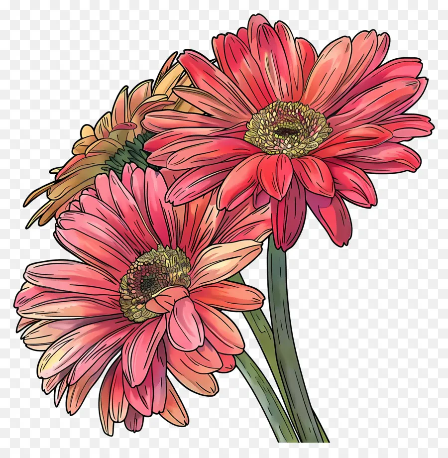 Fleurs De Gerberas，Fleurs PNG