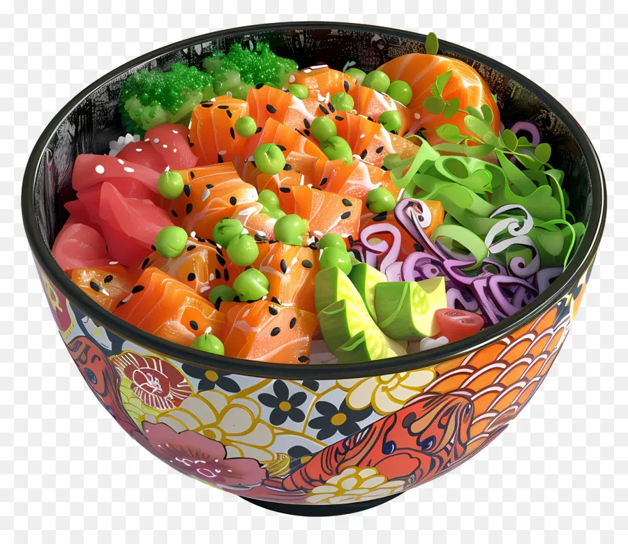 Poké Bol，Sushis PNG