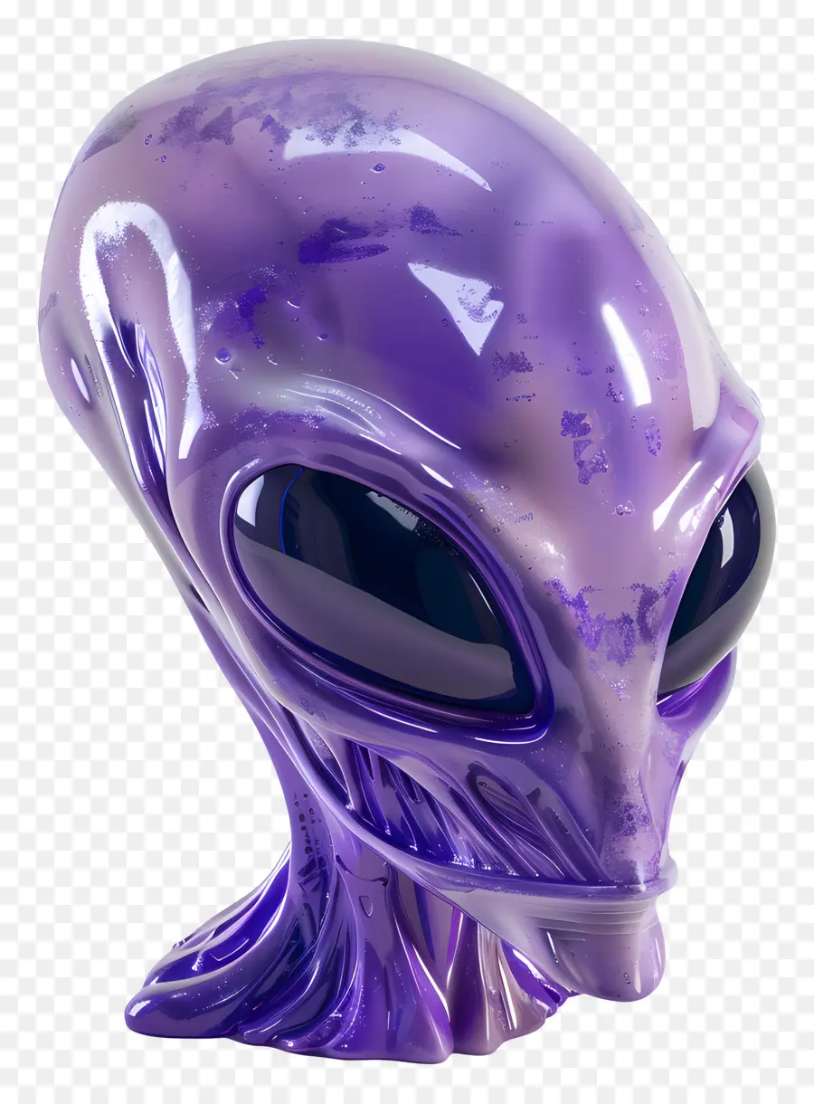 Tête D'extraterrestre，Tête D'extraterrestre Violette PNG