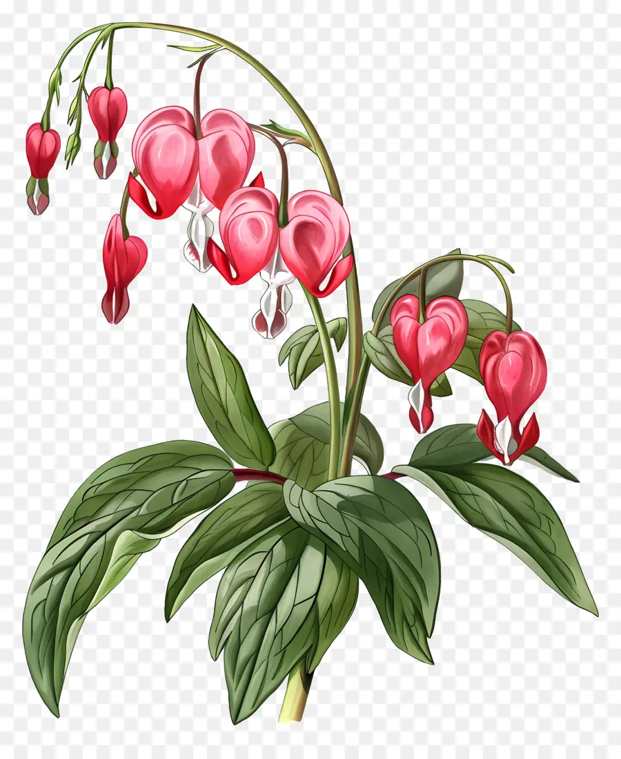 Fleurs De Coeur Saignant，Fleurs PNG