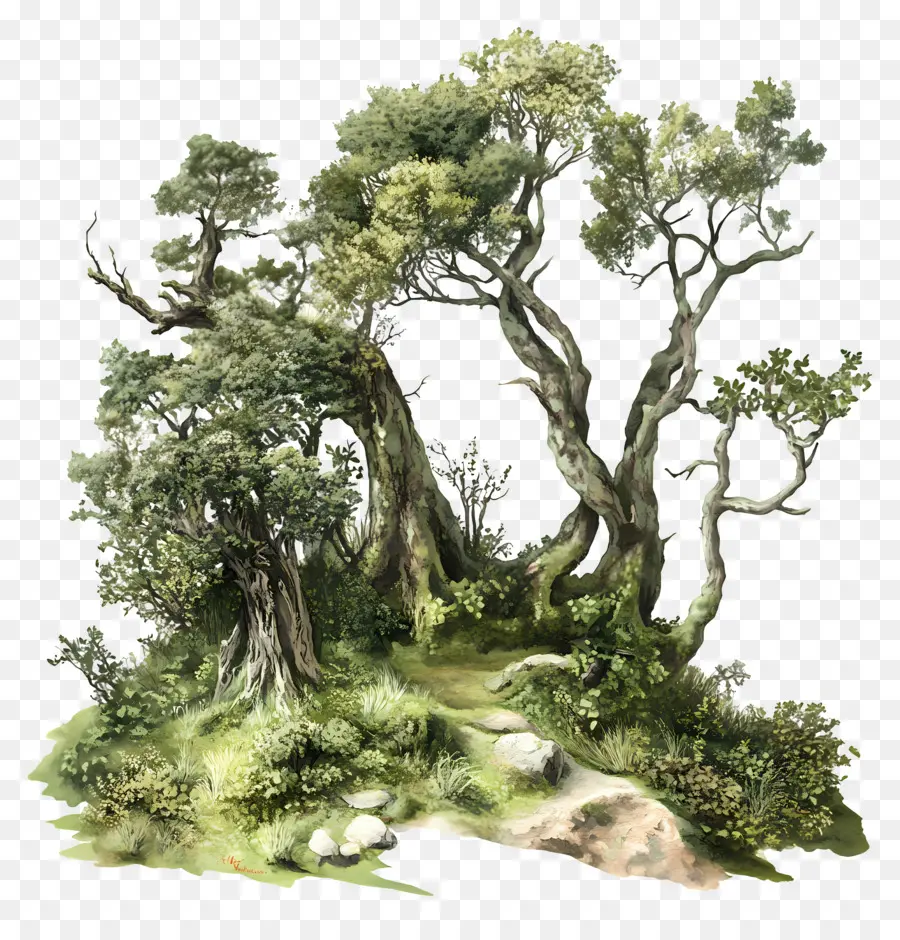 Bois Moussus，Arbres PNG