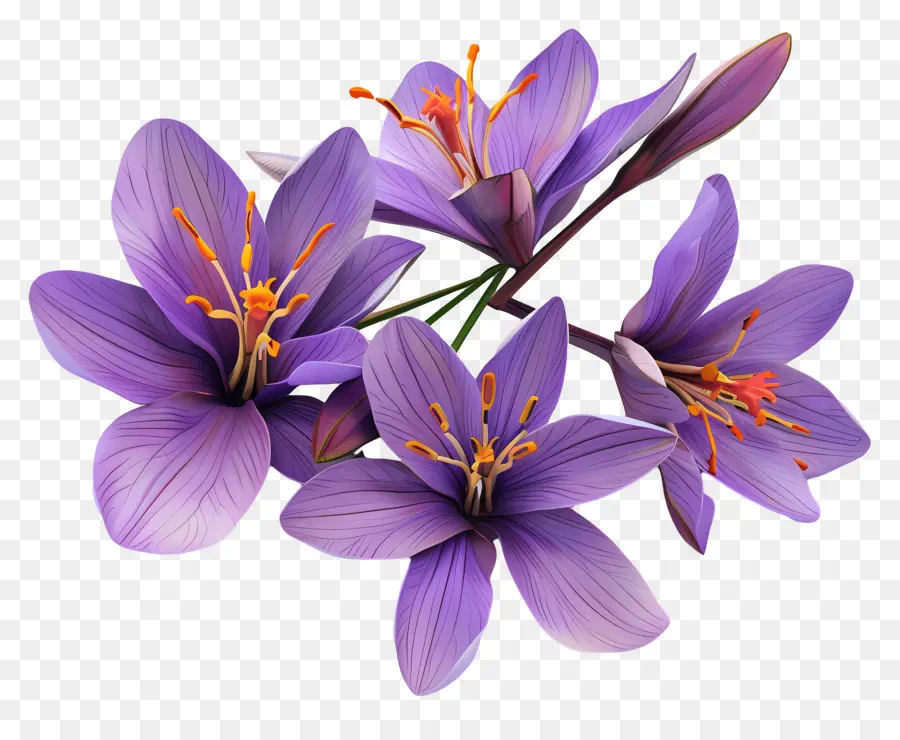 Fleurs De Safran，Fleurs Violettes PNG