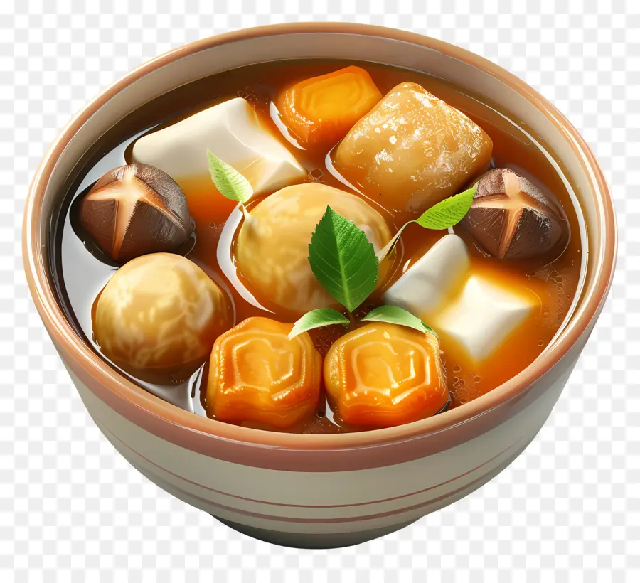 Soupe Oden，Bol De Soupe PNG