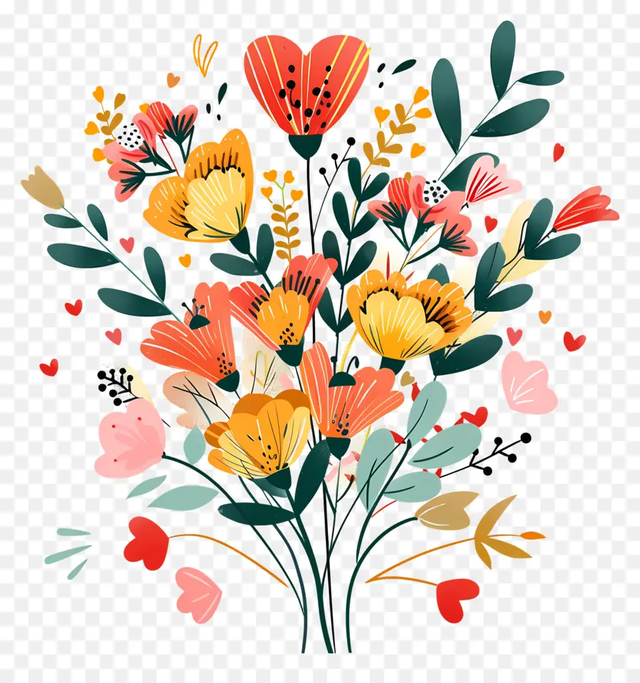 Bouquet De Fleurs，Fleurs PNG