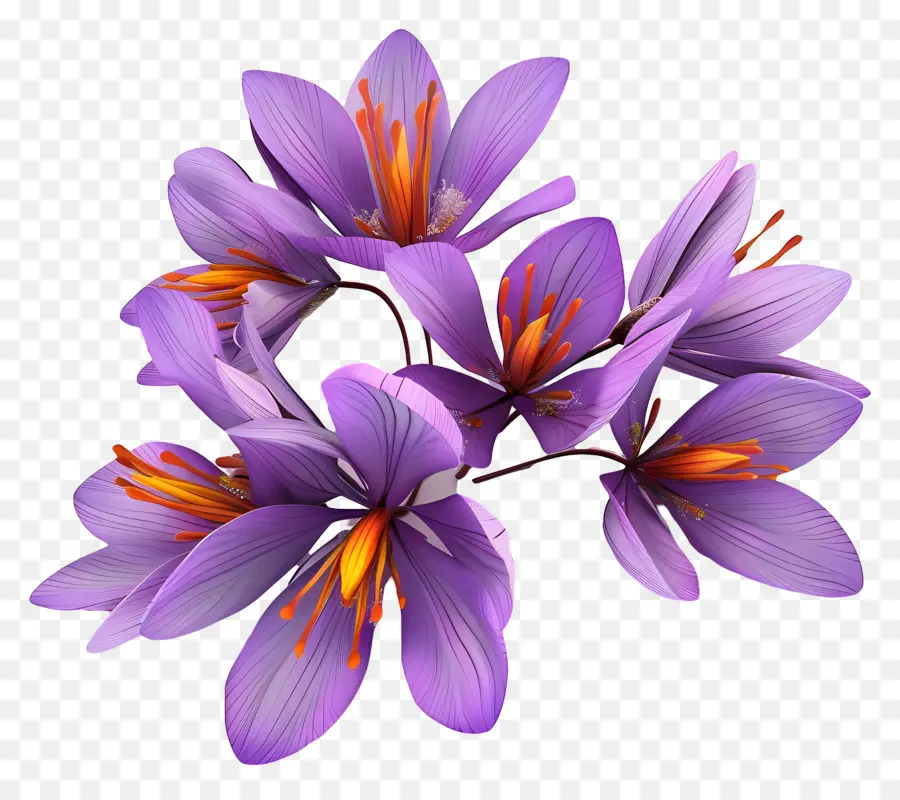 Fleurs De Safran，Fleurs Violettes PNG