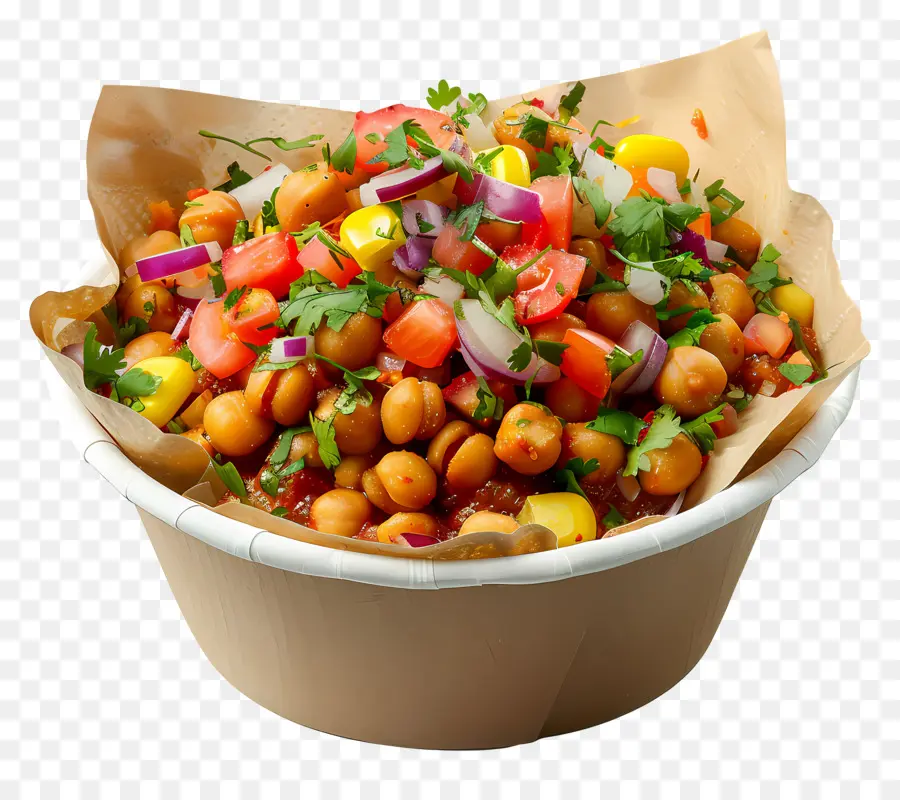 Bol De Chaat Chana，Salade De Pois Chiches PNG