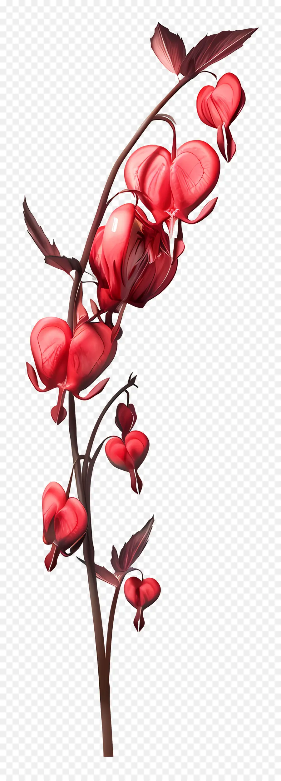 Fleurs De Coeur Saignant，Fleurs Rouges PNG