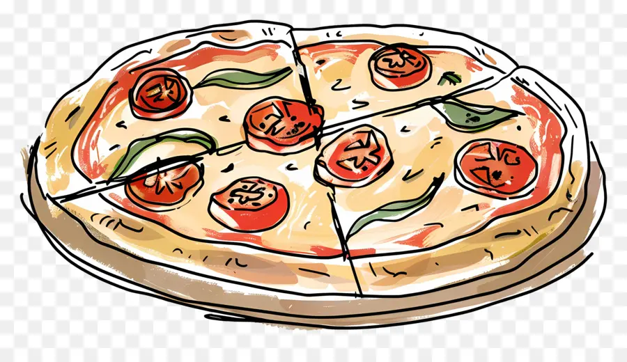 Pizza Marguerite，Pizza PNG