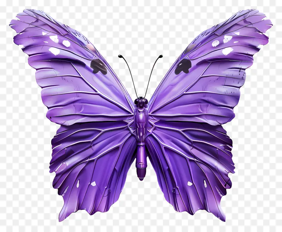 Papillon Violet，Ailes PNG