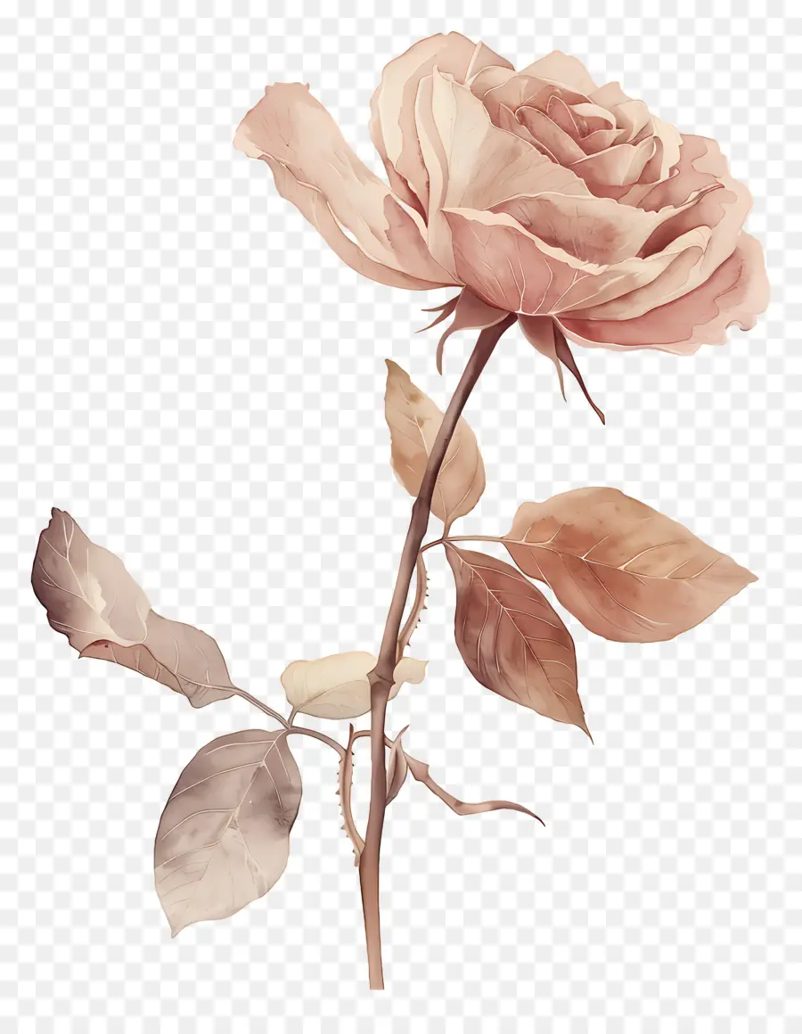 Fleur De Rose，Pêche Rose PNG