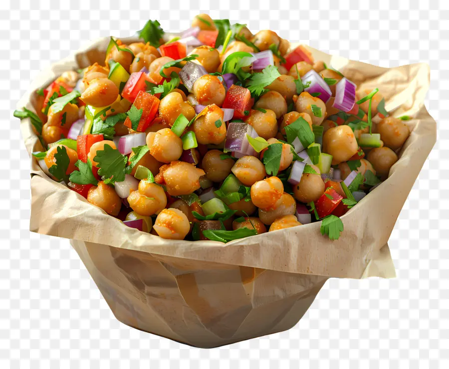 Bol De Chaat Chana，Salade De Pois Chiches PNG